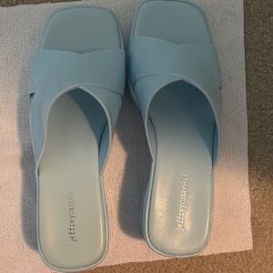 Jeffrey Campbell Light Blue Babe Jelly Sandals NWOB